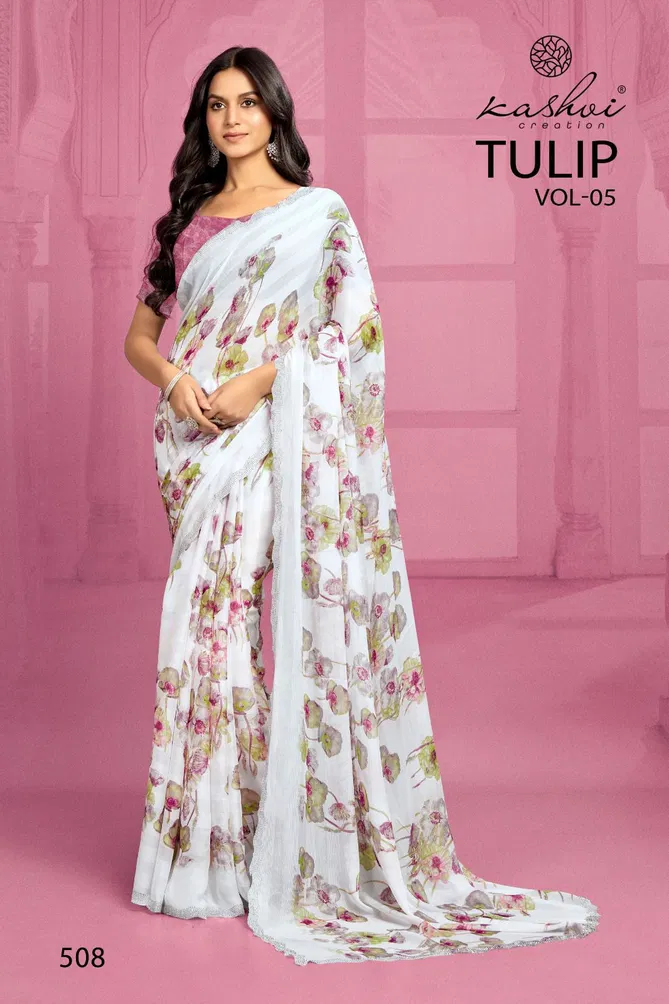 Tulip Vol 5 By Kashvi Rimzim Printed Daily Wear Sarees Orders In India